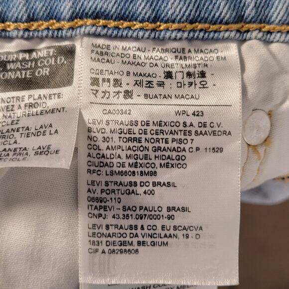 Levi’s 501 Skinny Jeans 30x26 High Rise Button Fly Raw Hem Light Wash Denim - Picture 9 of 11